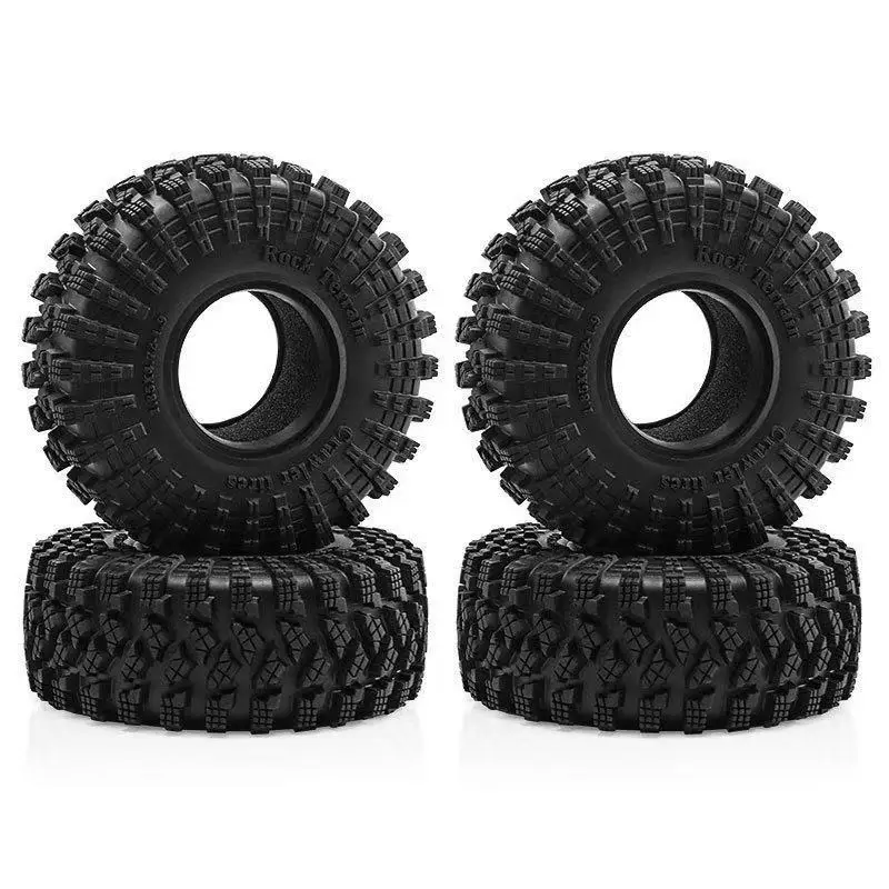 Rubber 4PCS 1.9 Inch 120mm Climber Tire Skins Wear‑Resistant for SCX10 90046 D90 TRX4 TRX6 1/10 Rock Crawler RC Car