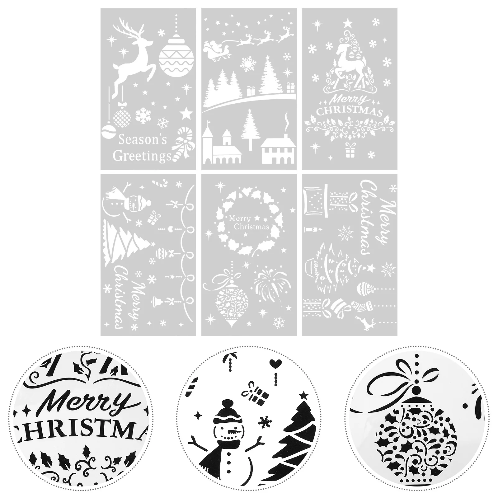 

Christmas Painting Template Theme Pet Hollow Painted Wall Spray Hand-painted Graffiti DIY Auxiliary Decor Decorative Stencils