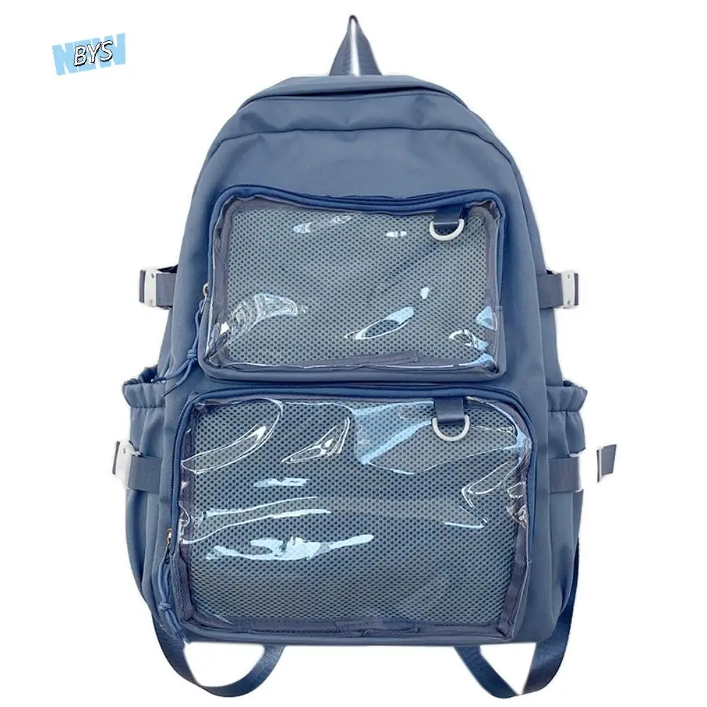 

Solid Color Nylon Ita Backpack Dustproof Durable Students School Bag Scratch Prevention Polyester Large Capacity Daypack School