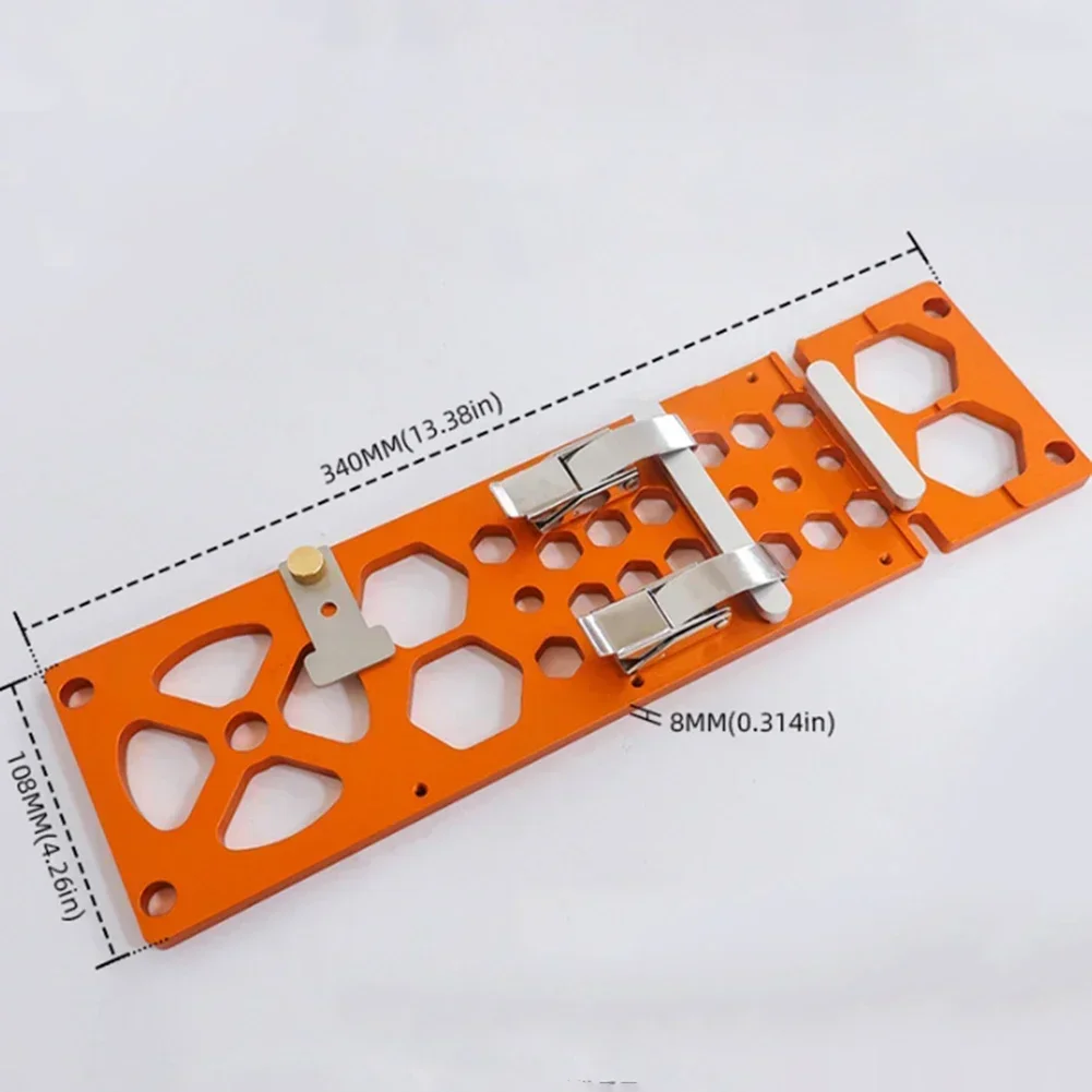 

Sturdy Woodworking Track Saw Square Guide Rail Stop Aluminum Alloy and Stainless Steel Material Compatible with Various Saws