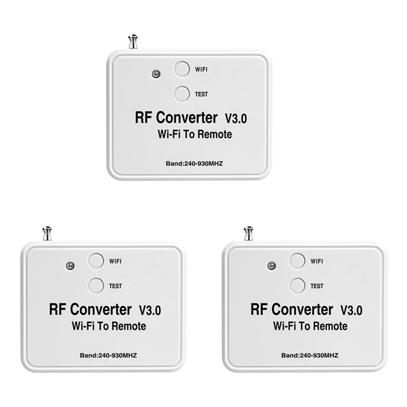 

3X Wifi Remote Control Converter Rf Radio Frequency Wifi Remote Control 240-930Mhz For Smart Home Garage Door