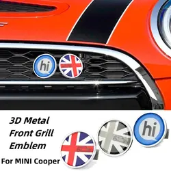 New Metal 3D Front Grill Emblem Badge Car Logo Exterior Decoration Accessories Styling For MINI Cooper S JCW Countryman Clubman