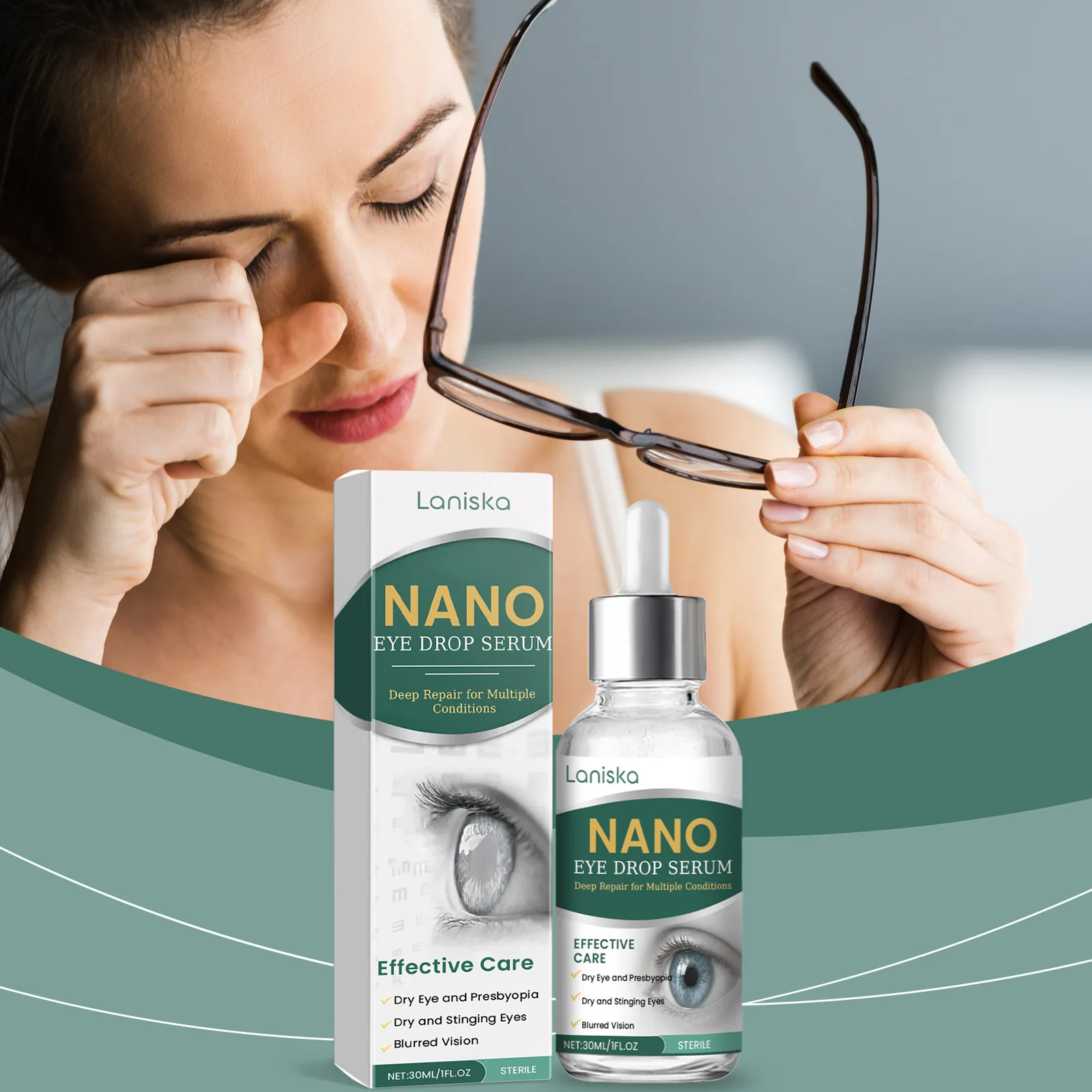 

Relaxing Eye Drops Relieve Eyes Discomfort Improve Dryness Itchy Swelling Vision Enhancer Cleaning Moisturizing Eye Massage Care