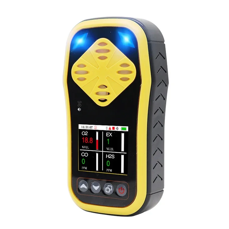 RENKE 4 in 1 portable Multi flue gas leak detector biogas analyzer with external sampling pump