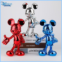 Disney Mickey Mouse Garage Kit 20cm Animation Model Pvc Action Doll Black Mickey Love Ornament Action Figure Toys For Children