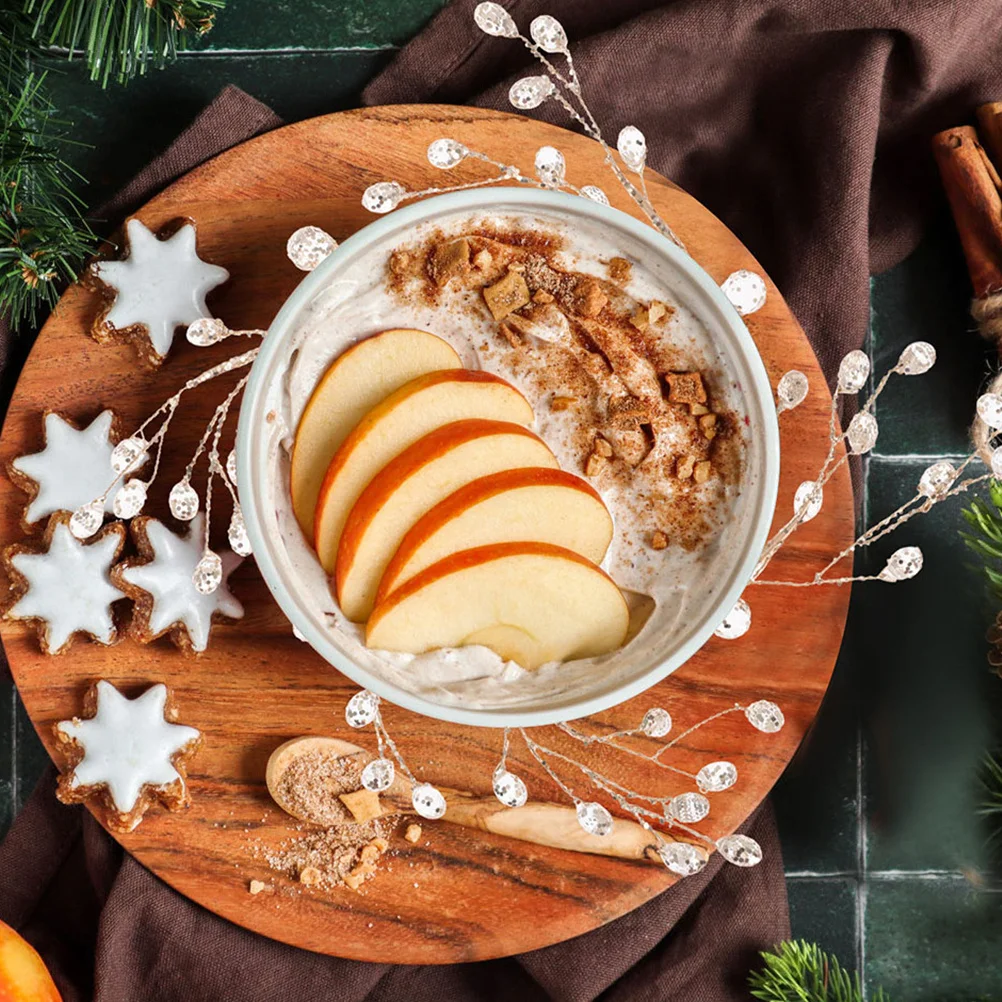 

Christmas Artificial Berry Stem Wreath Decorations Set Decorative Bead Sticks Glitter Twigs Branches Christmas Tree Wreath Vase