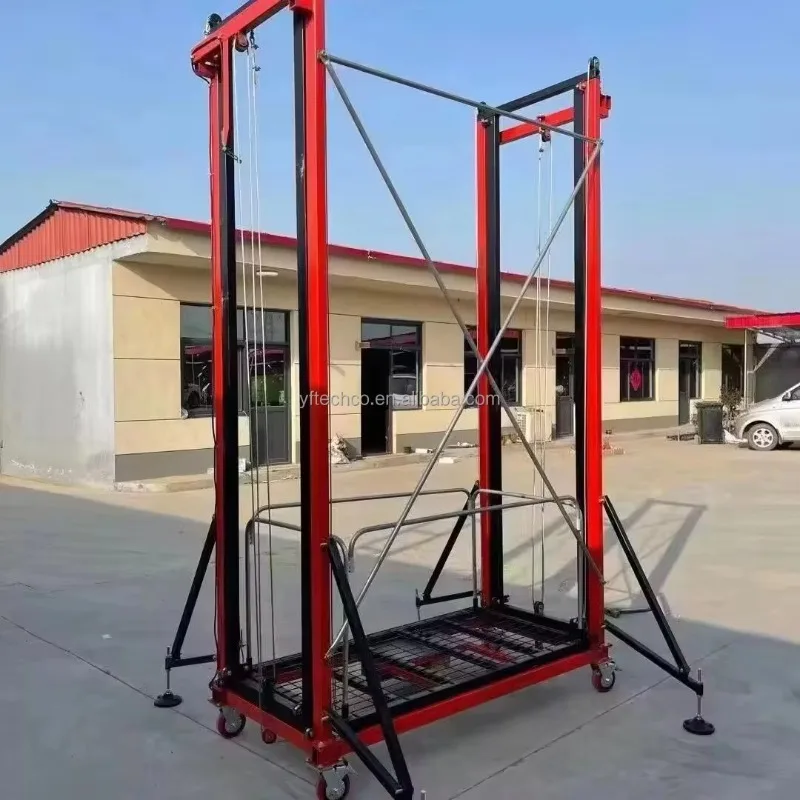 300KG 2 m Electric Scaffolding Automatic Lifting Platform for Indoor and Outdoor Decoration