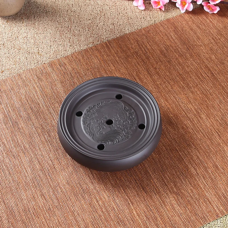 

Modern Plate Tea Tray Kettle Coffeeware Teaware Office Black Ceramic Tray Vintage Sarving Plateau En Bois Tea Accessories