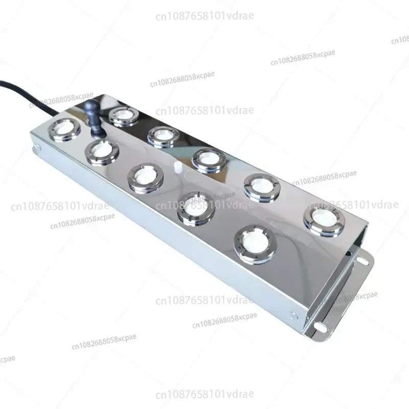 10-Head stainless steel ultrasonic atomizer industrial atomizer humidifier, durable design, suitable for pond water feature