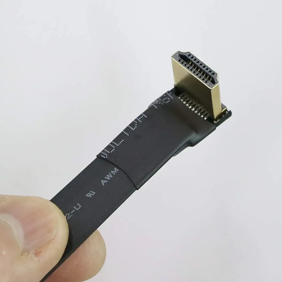 ADT ข้อศอก HDMI 2.0 ประเภท A ชายชายแบนสายขึ้นลงมุมสําหรับ FPV Aerial Photography กล้อง Gopro