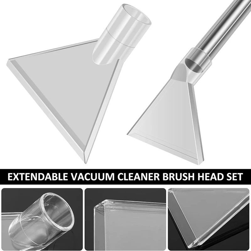 Vacuum Extractor Attachment,Vacuum Cleaner Brush Head Extraction Nozzle With 4 Connectors Shatter Proof Carpet Cleaning