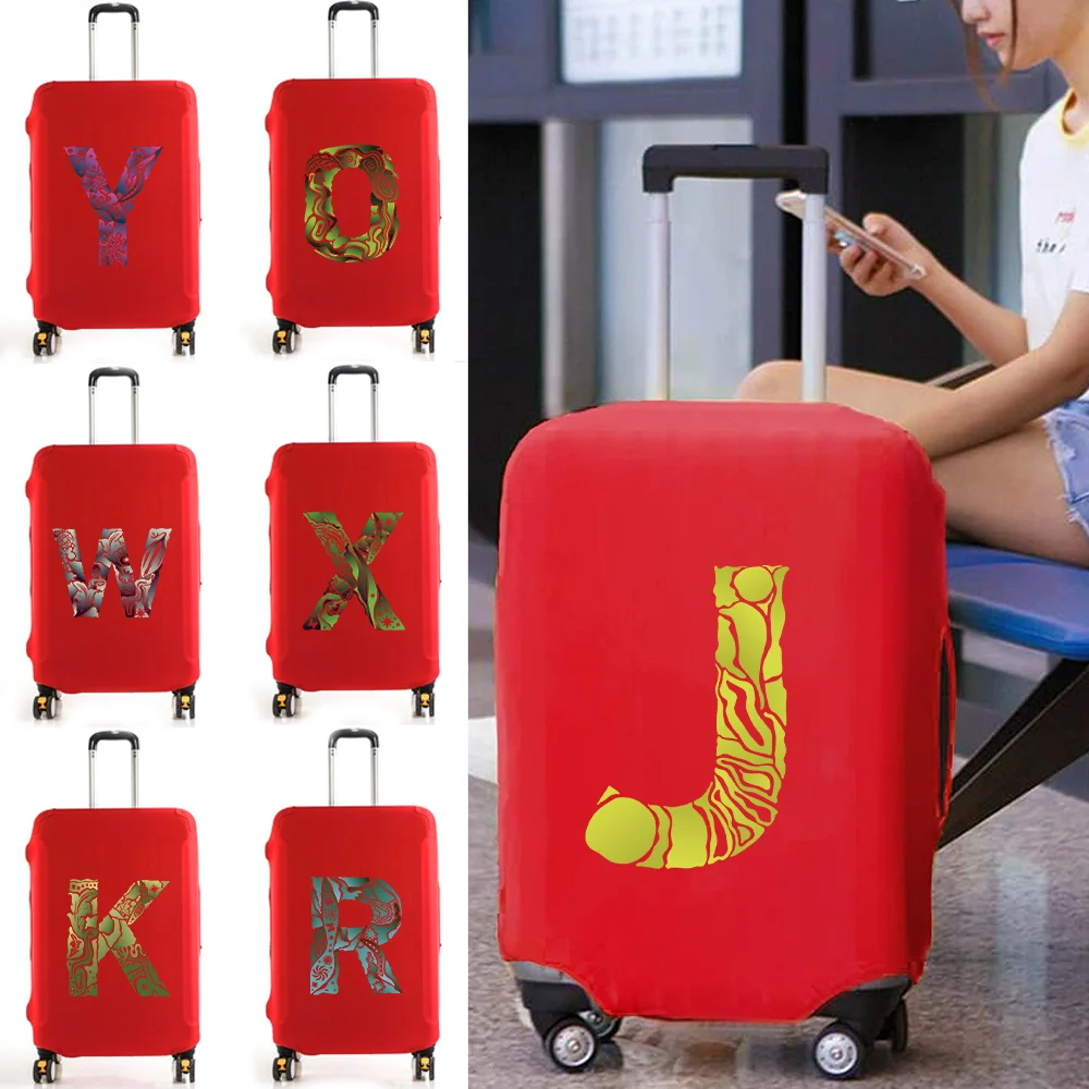 

Luggage Cover for 18-32 Inch Suitcase Protector Engrave Image Letter Thicker Elastic Dust Cover Trolley Case Travel Accessories