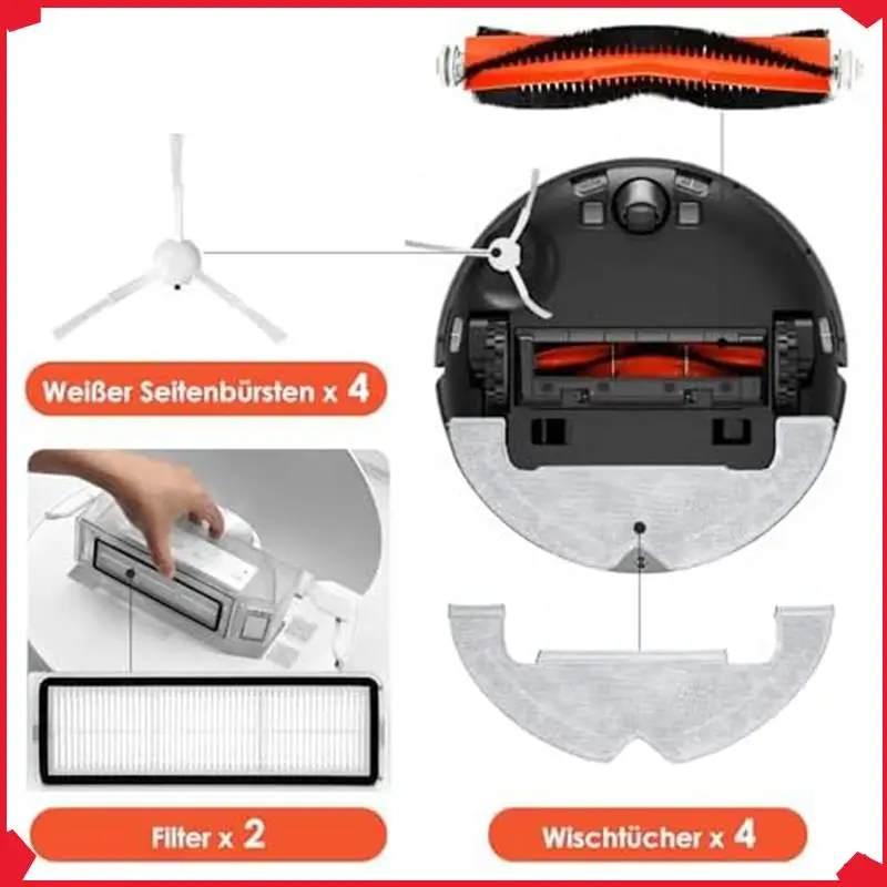 

B17B Main Brush, Robot Vacuum Cleaner Replacement Spare Parts Set For Dreame D10 Plus, Z10 Pro, L10 Plus