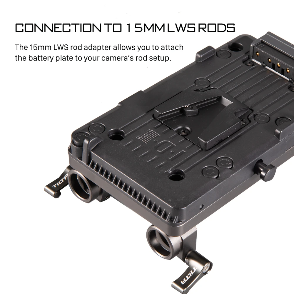 TILTA TA-BTP2-V V-Mount Battery Plate V2 Power Supply 15mm LWS Rod Adapter for BMPCC 4K 6K Cage Accessories