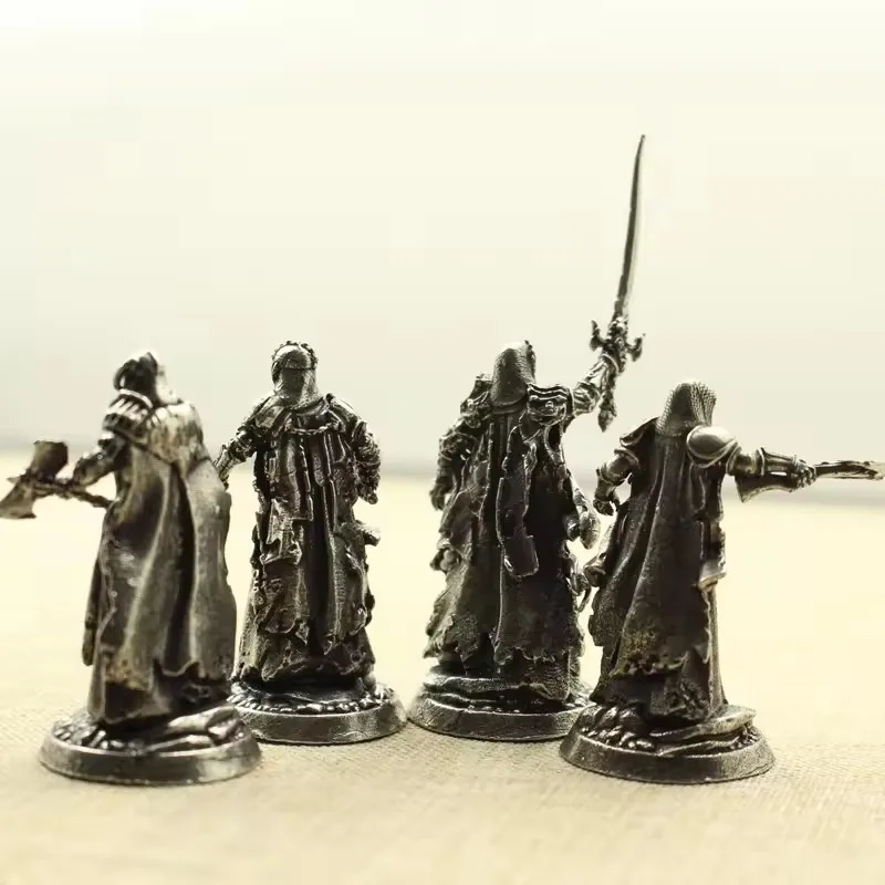 1Pc Medieval Legion Wraith Soldier Pure Copper Figurine Miniature Model Desktop Decor Board Game Chess Pieces Toy Gift Friends