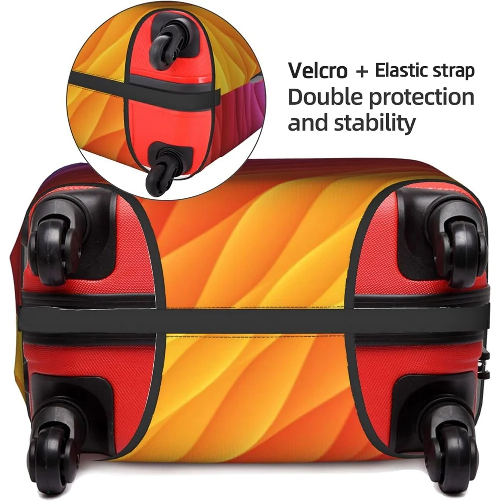 Funda elástica para equipaje de 18 a 32 pulgadas, Protector de cuerpo completo con estampado, antipolvo