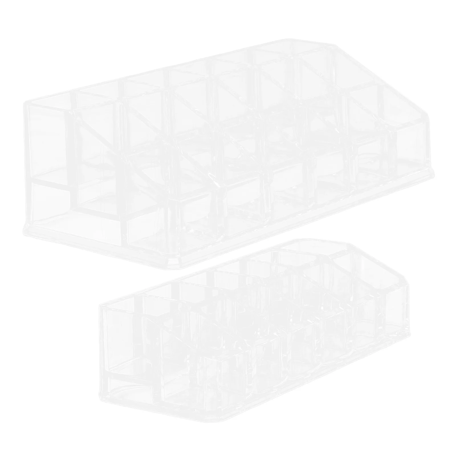 Caja de almacenamiento para pintalabios, soporte para estante de suministros de maquillaje, organizadores de brillo de escritorio, soporte para tinte de labios