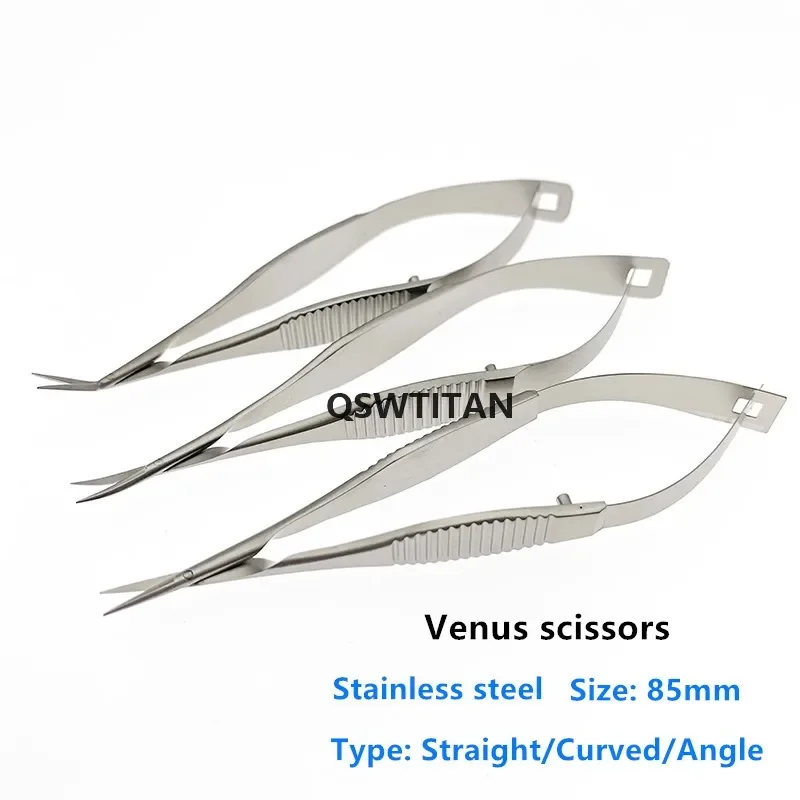 8.5cm Venus scissors Ophthalmic micro scissors eye surgical tools Stainless steel/ Titanium alloy scissors