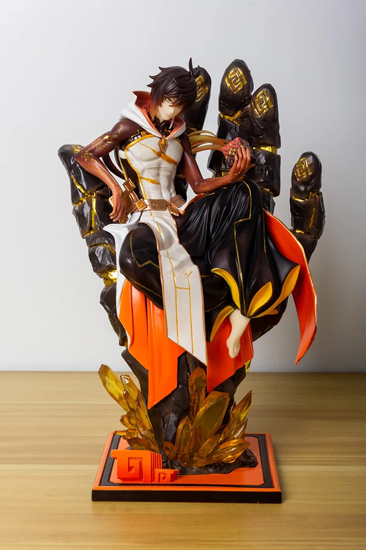 26cm Genshin Impact Zhongli Anime Figure God Clothing Action Figure Figurine Colletible Model Doll Toys Gifts