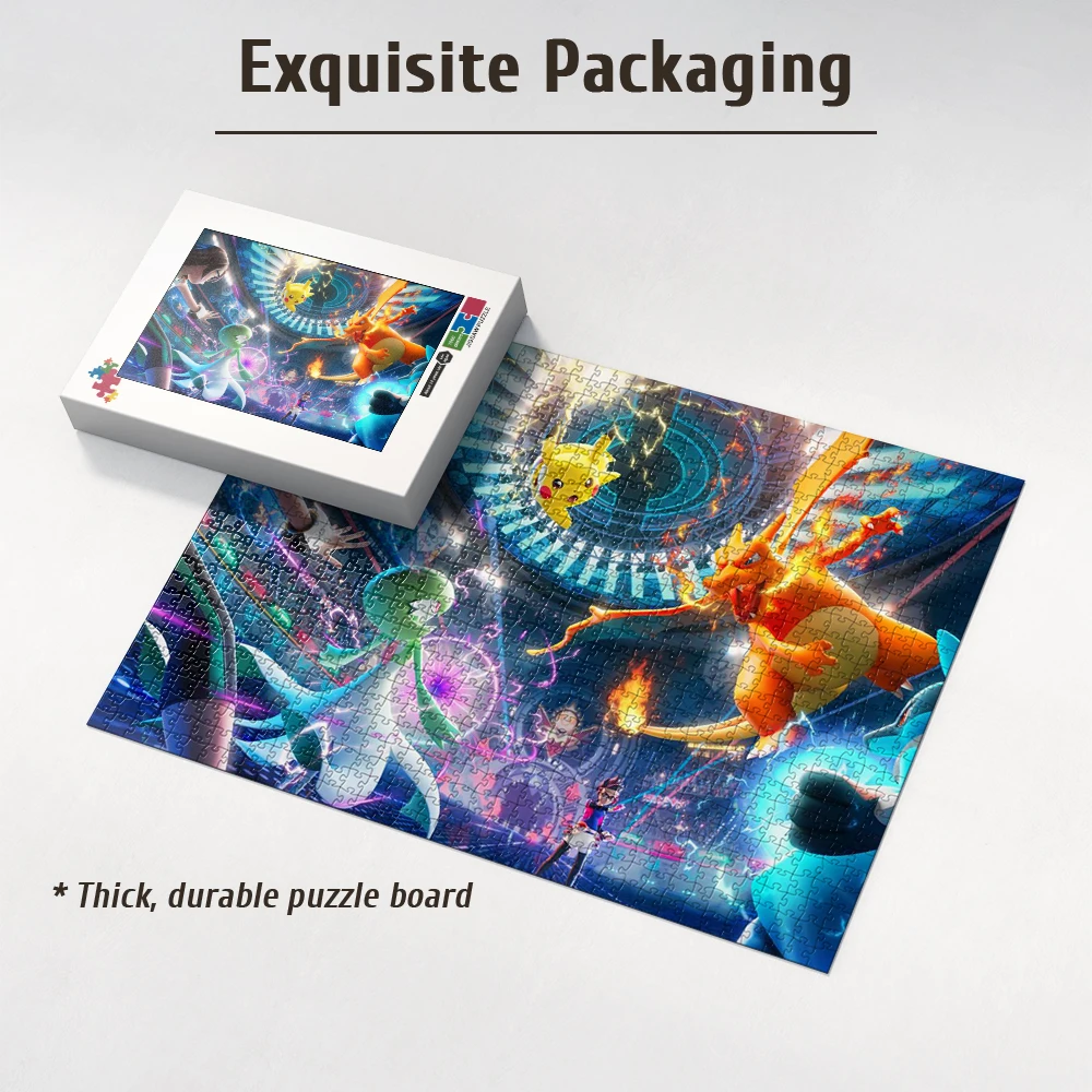 Pokemon Battle Arena Cyberpunk Style Anime Wooden Jigsaw Puzzle 108/200/300/500/1000pcs Color Box