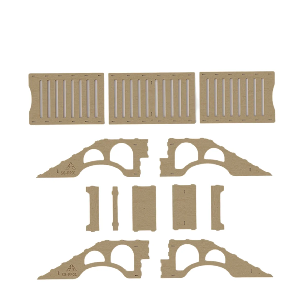 Y34A ไม้จําลอง Off-Road อุปสรรคสําหรับ 1/16 1/18 1/24 RC Crawler รุ่นรถผู้ใหญ่ของเล่นเด็กประกอบ Prop -PP04