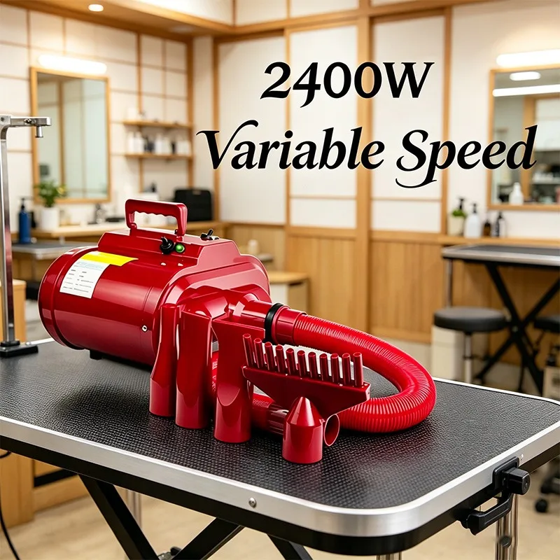 2400W Pet Dryer Blower, Variable Speed 110-240V for Dog Grooming