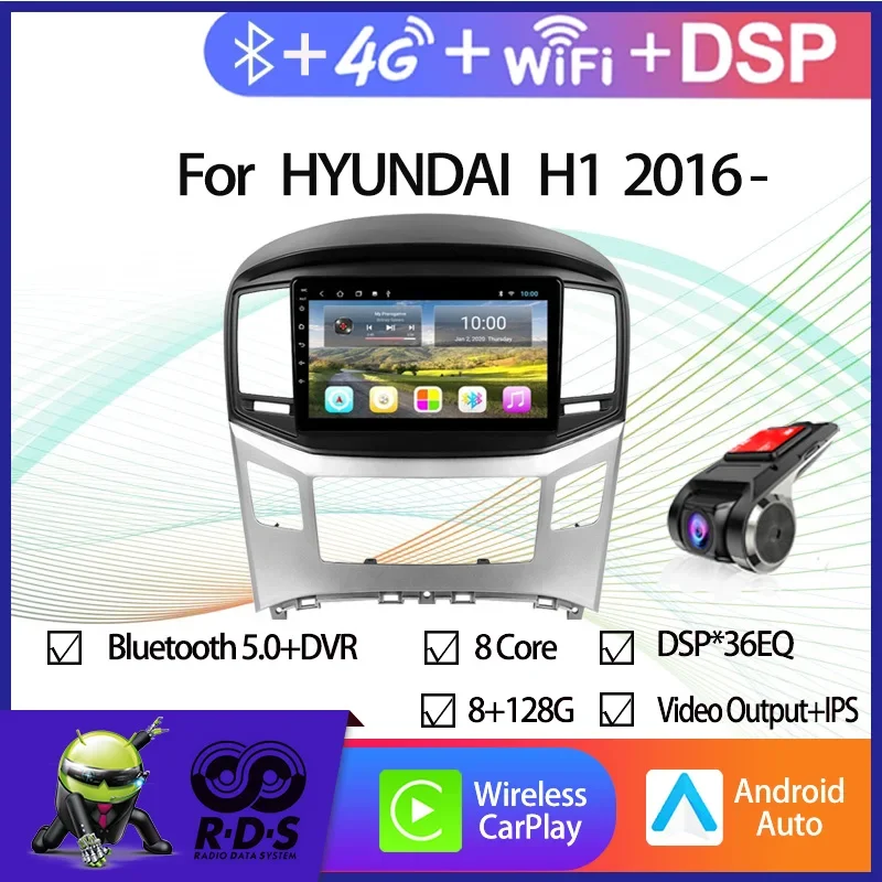 Android 11 Car GPS Navigation For HYUNDAI H1 2016- Hyundai Grand Starex 2016- Auto Radio Stereo With Wifi 4G BT Mirror Link