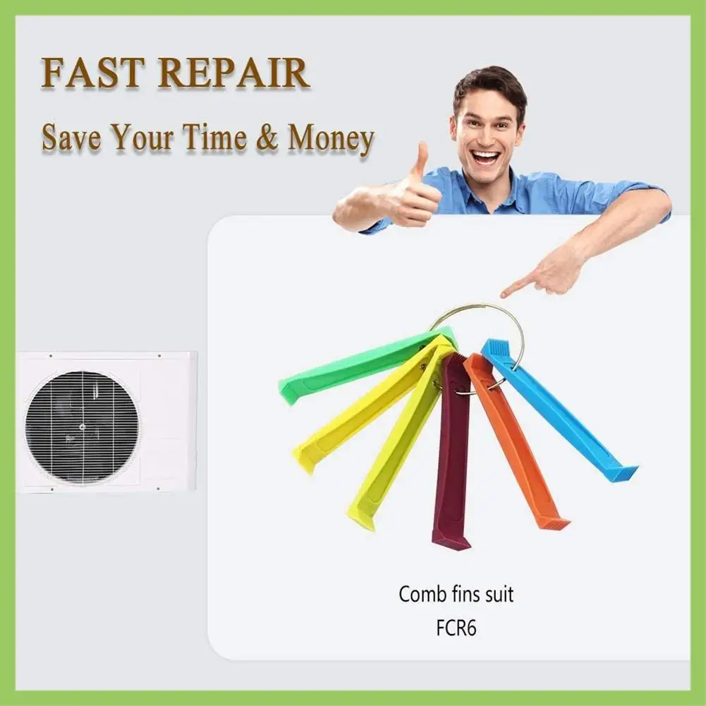 

Набор расчесок для плавников Fcr6, пластиковая расческа для цветных плавников, расческа для ребра радиатора, выпрямитель, расческа для ребра конденсатора