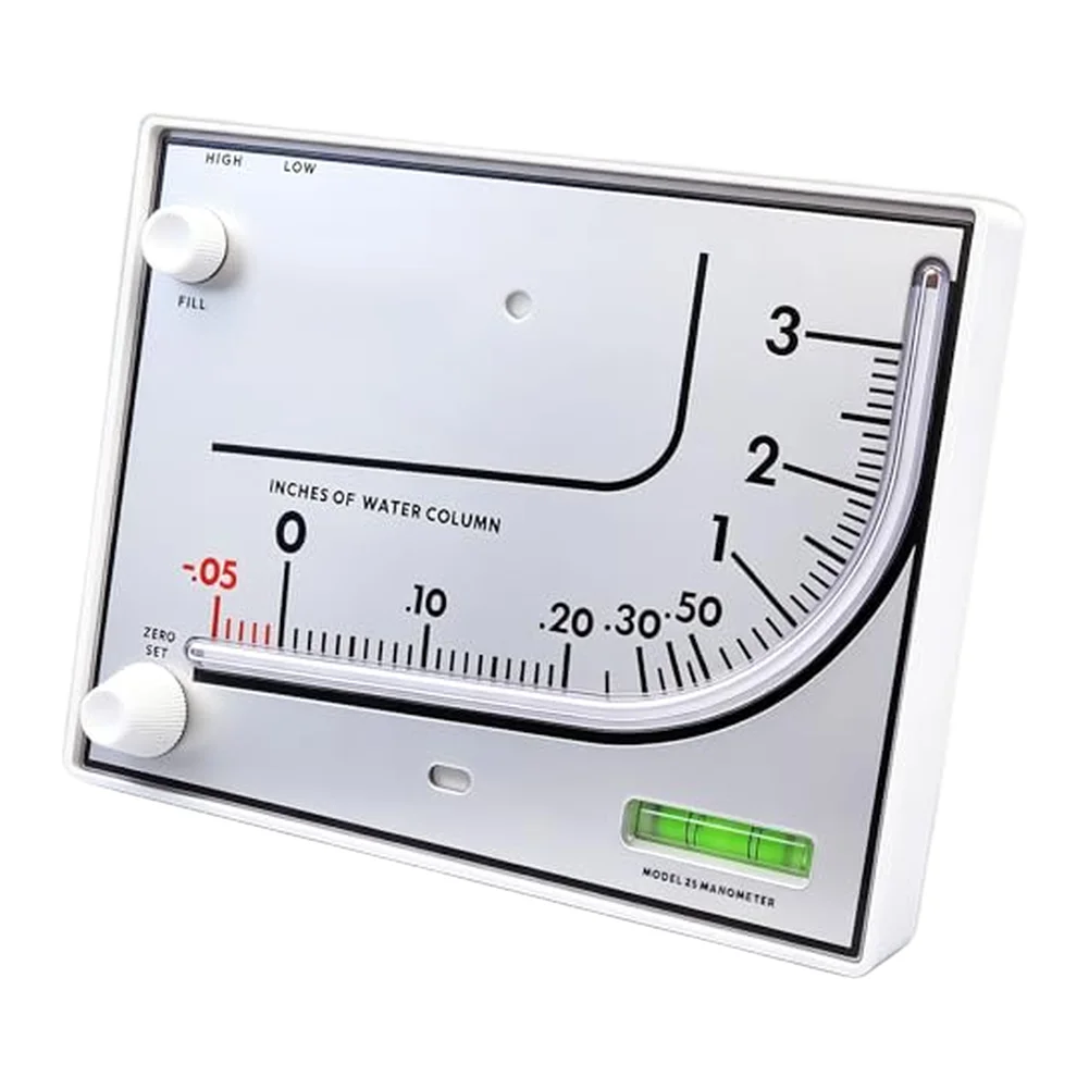 Manometer with Red Antifreeze Hydraulic Fluid for Cold Weather HVAC Measurements Compatible with For Mark II 25