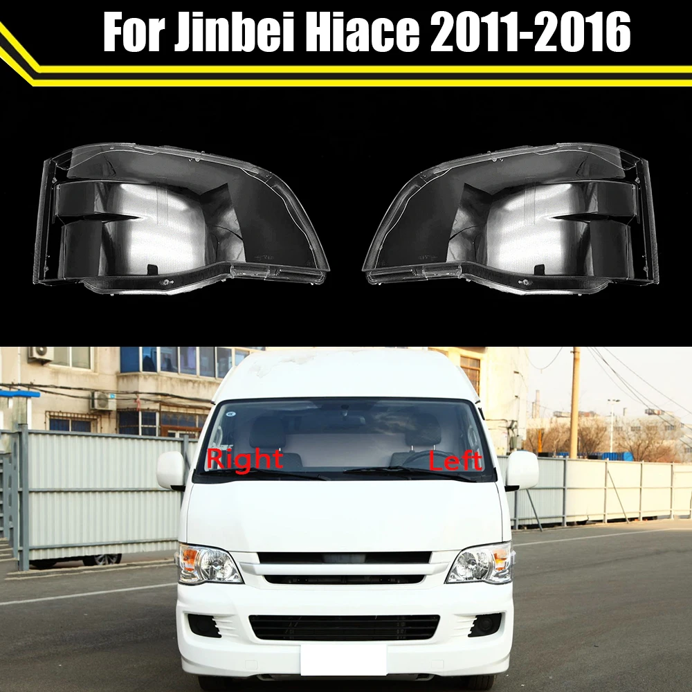 

Auto Head Lamp Light Case For Jinbei Hiace 2011-2016 Car Headlight Lens Cover Lampshade Glass Lampcover Caps Headlamp Shell