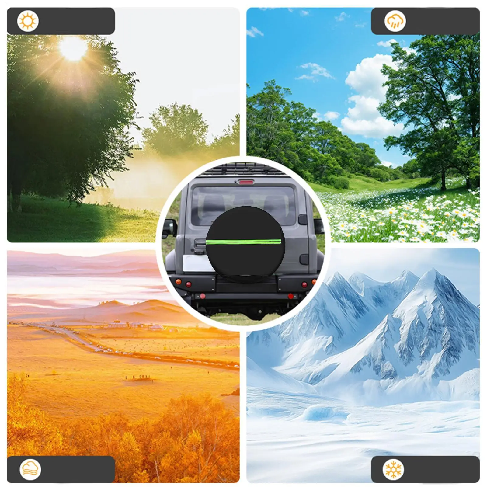 For Car Car Tire Cover 4 Pieces Trailer RV Reflective Wheel Cover Car Accessories Sun Rain Snow Dust Protection Bag For Vehicles