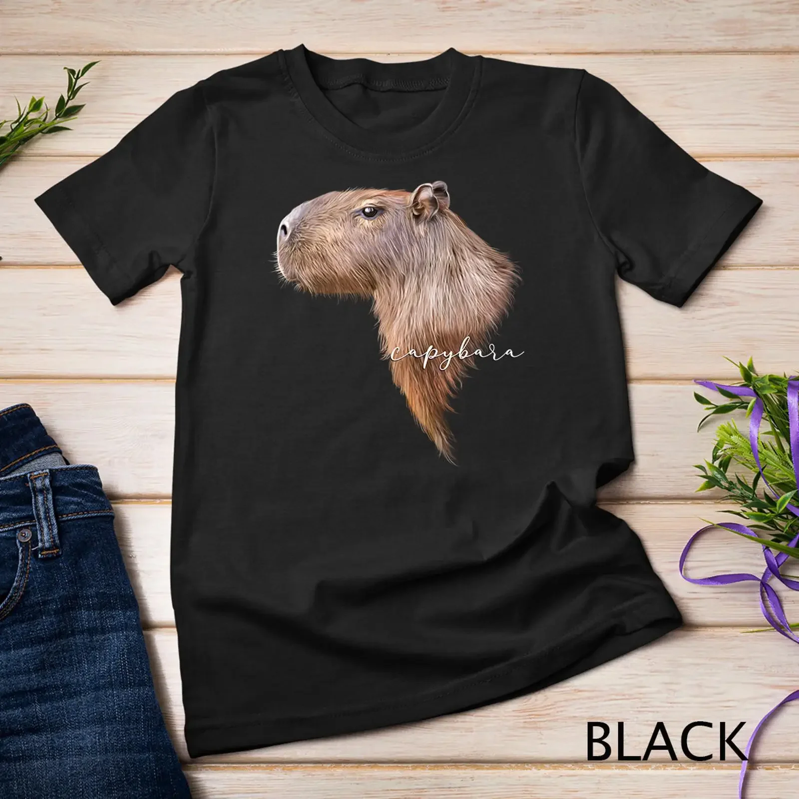 Capybara Art Capibara Rodent Gnawer Animal Novelty T Shirt SweaT vintage Washed graphic Breathable Stretched Soft fashion