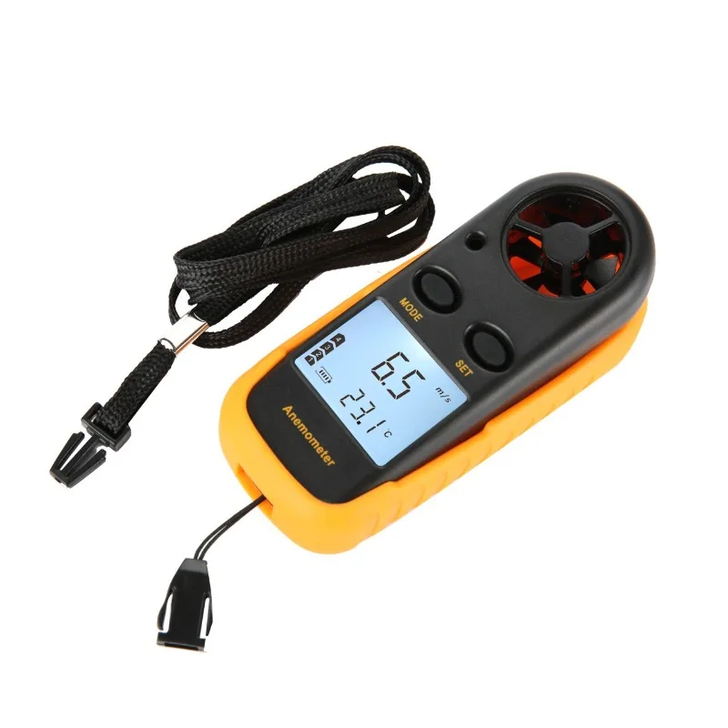 

GM816 Digital Anemometer Wind Speed Mini Air Velocity Airflow Temperature with LCD Backlight Wind Speed Meter