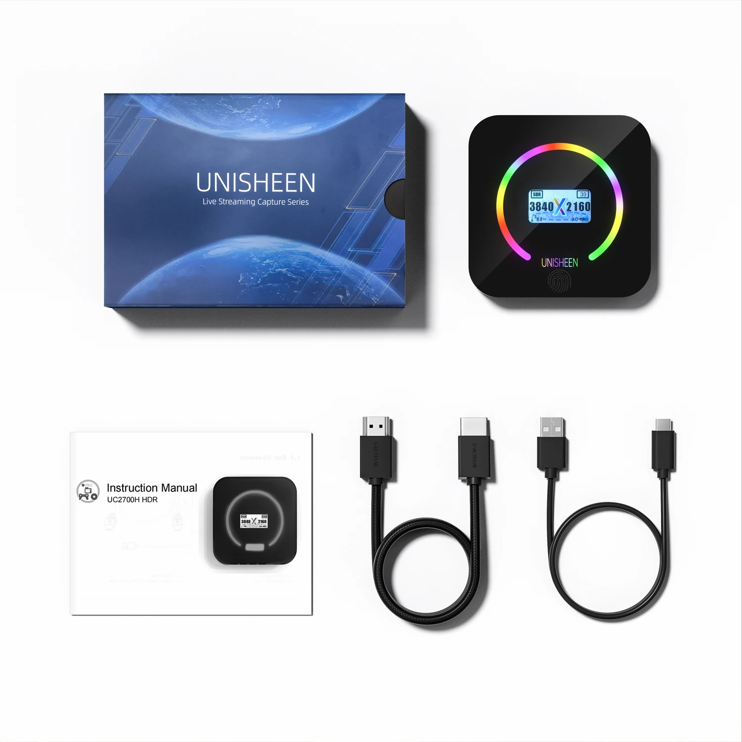 Imagem -06 - Unisheen-game Streaming Equipment Dongle Transmissão ao Vivo 4k 60fps Loopout Vídeo Hdmi Caixa de Cartão Ps5 Grabber 2160p Obs Vmix