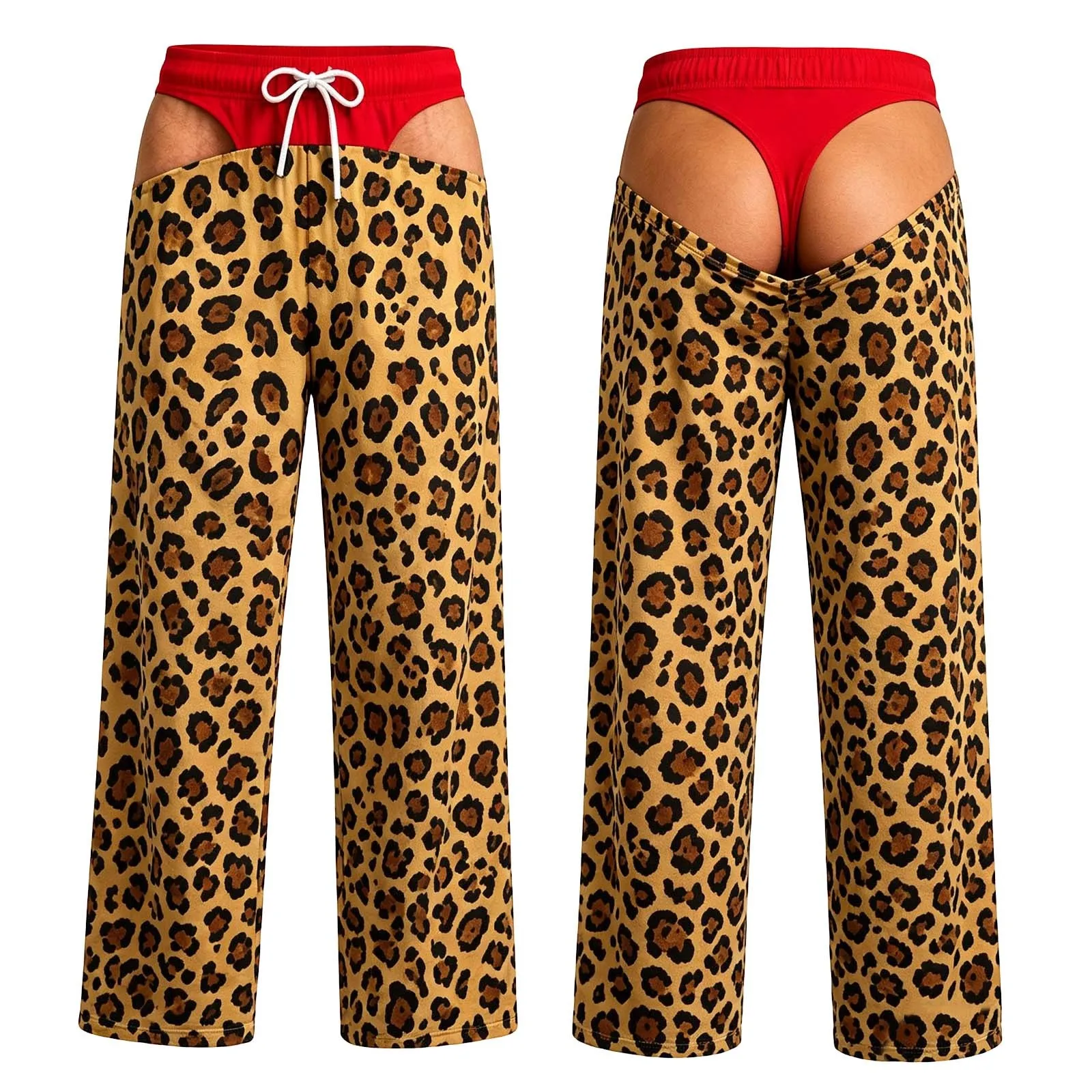 Neue klassische Herrenhose mit Leopardenmuster, Digitaldruck, lustige Hip-Hose für Urlaub, Events, Partys, schnelltrocknend, locker geschnitten. – Detail 7