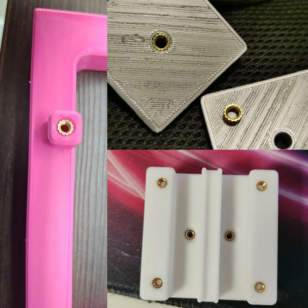 M2.5 النحاس الحرارة إدراج الجوز متري الخيوط إدراج الساخن تذوب صب حقن التدفئة الحرارية تضمين إدراج للطباعة ثلاثية الأبعاد #6