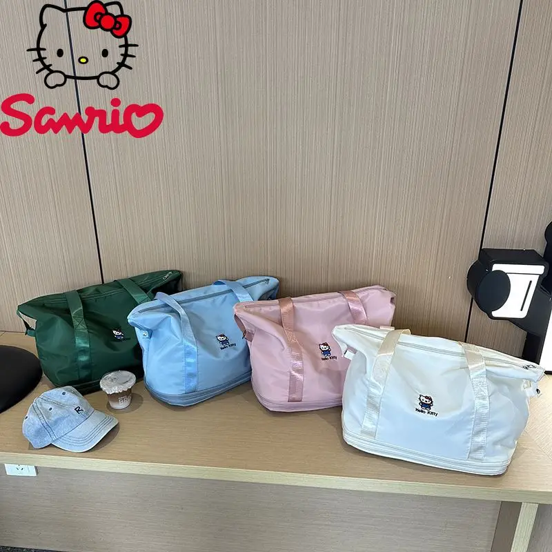 

New Women's Travel Bag Large Capacity Hand Luggage Storage Package Short Distance Storage Bag Cartoon Foldable Boarding Pack