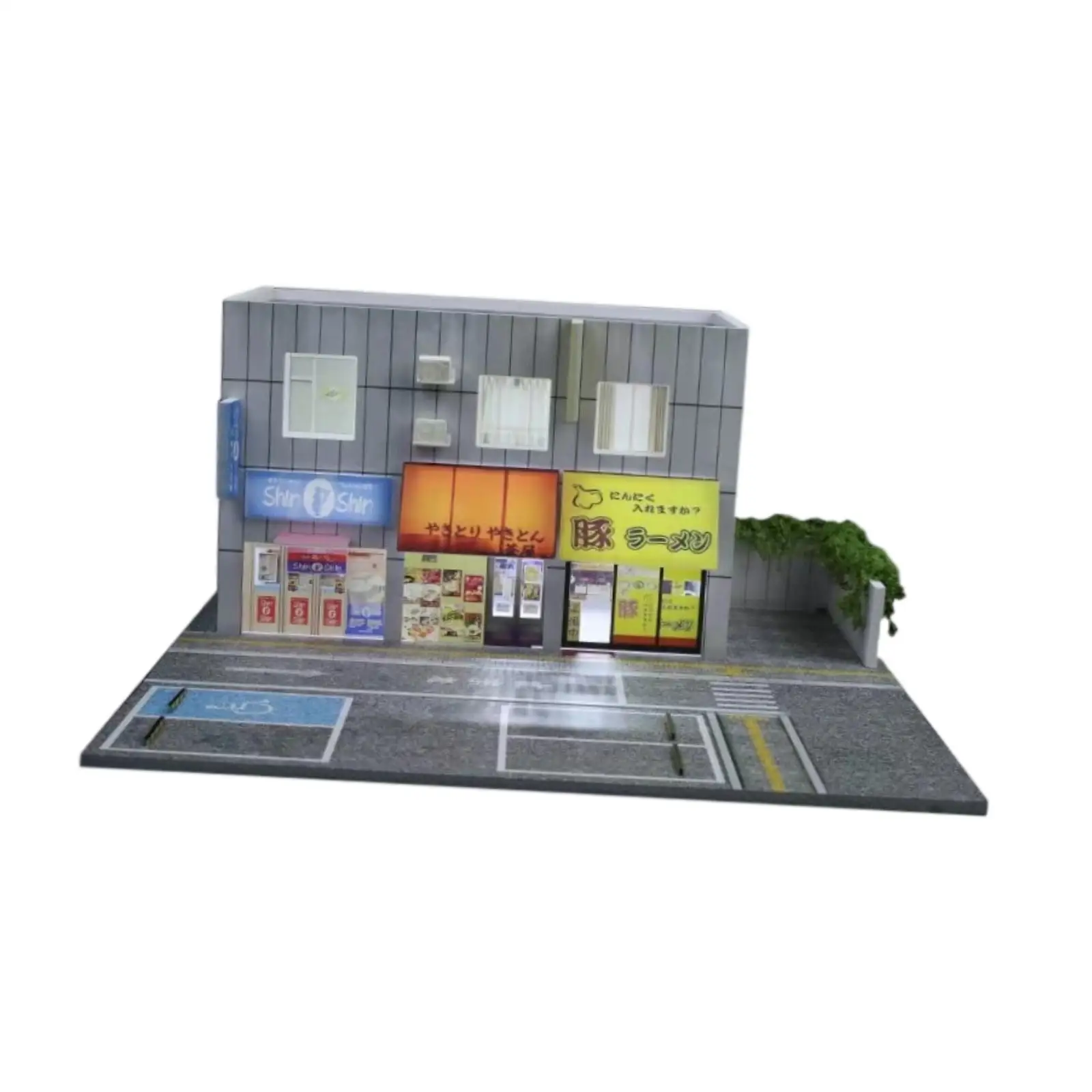 

1/64 Scale Miniature Scene Model Collection Gift with LED Lights Diorama Simulation Model Japanese Street Shop Lighting Scene
