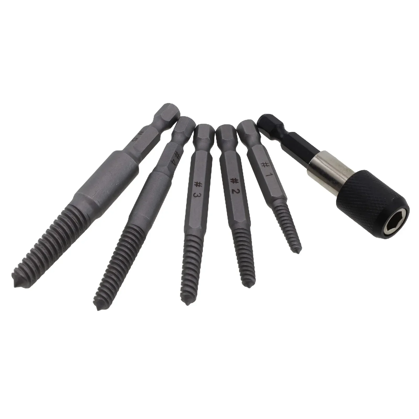 6 Pcs Stud Screw Extractor Remover Set Broken Damaged Pipes