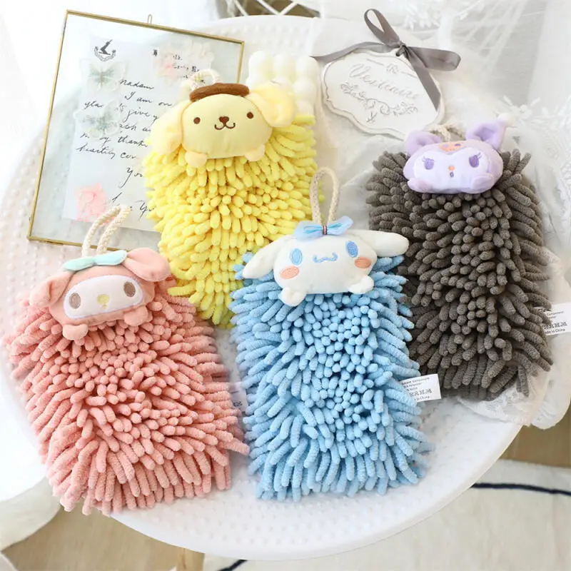 

Горячее полотенце для рук Sanrio Hello Kitty, впитывающее полотенце, ткань для протирки, кухня, ванная комната, настенное Kawaii My Melody, аниме, модное новое