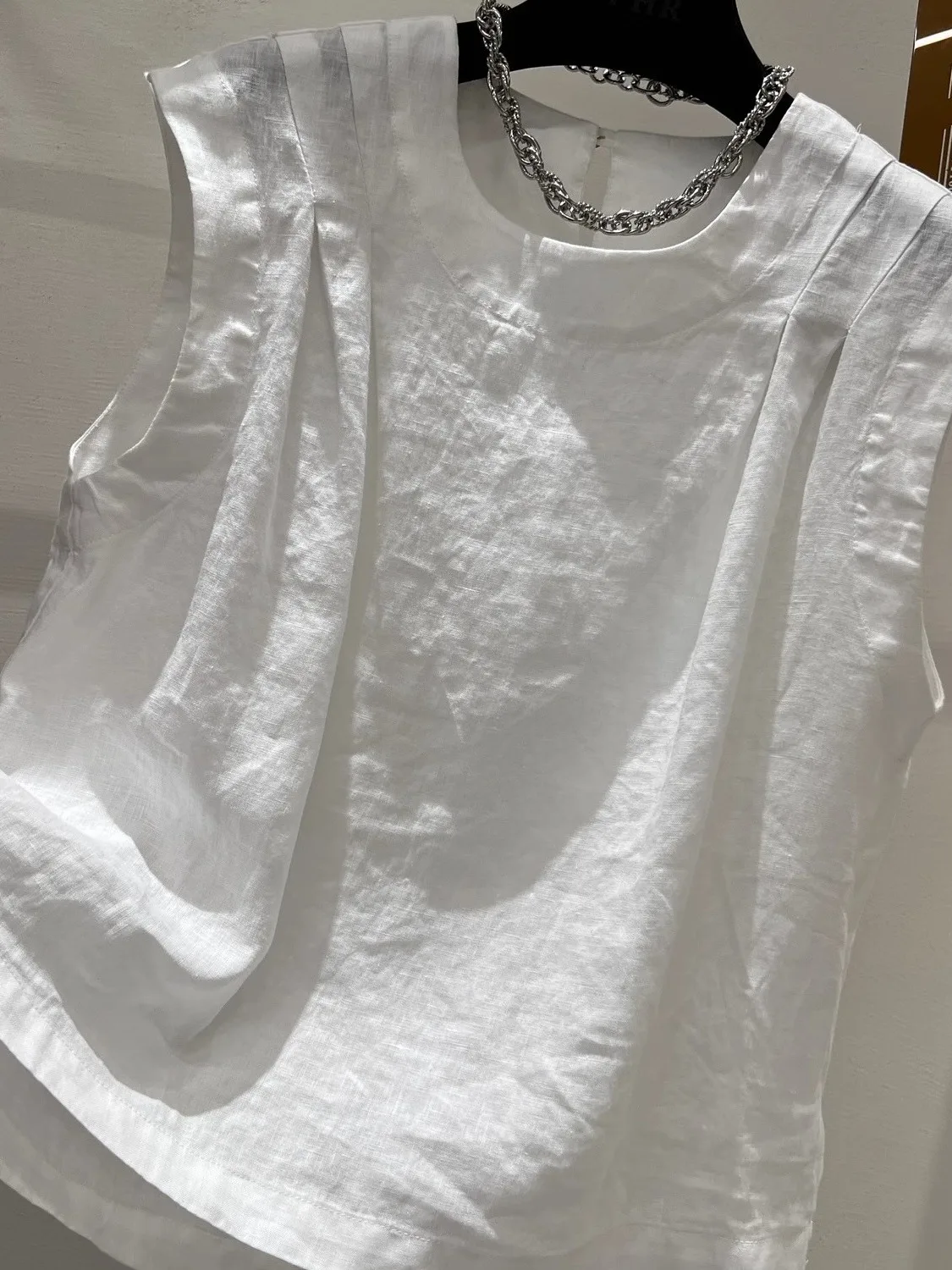 

Новая летняя свободная женская футболка из хлопка и льна с круглым вырезом, больших размеров, однотонная, с отворотами, повседневный топ