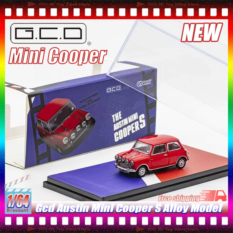 

1:64 New Gcd Austin Mini Cooper S Alloy Die-Cast Model Car Red Solid Color Body For Collection Desktop Display Enthusiasts Gifts
