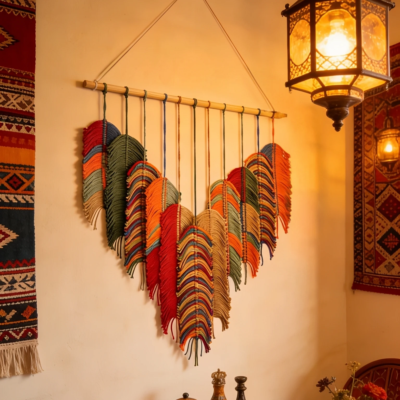 arazzo-da-parete-in-stile-bohemien-intrecciato-a-mano-con-piume-decorazione-murale-a-forma-di-cuore-arte-da-parete-decorativa-per-la-casa-motivo-a-foglie-in-cotone