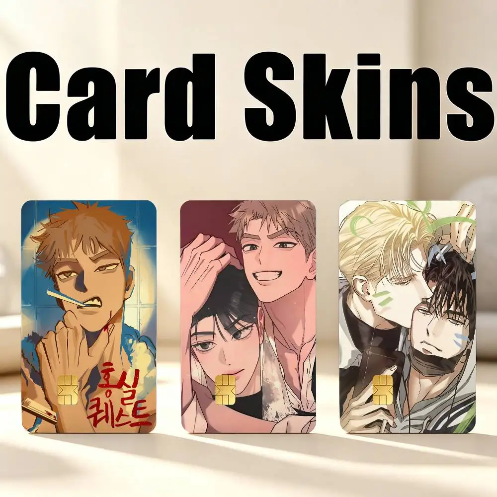 Manhwa R-Red Thread Quest 1Set 4Pcs Waterproof Card Skin Stickers for Credit Bus IC Cards