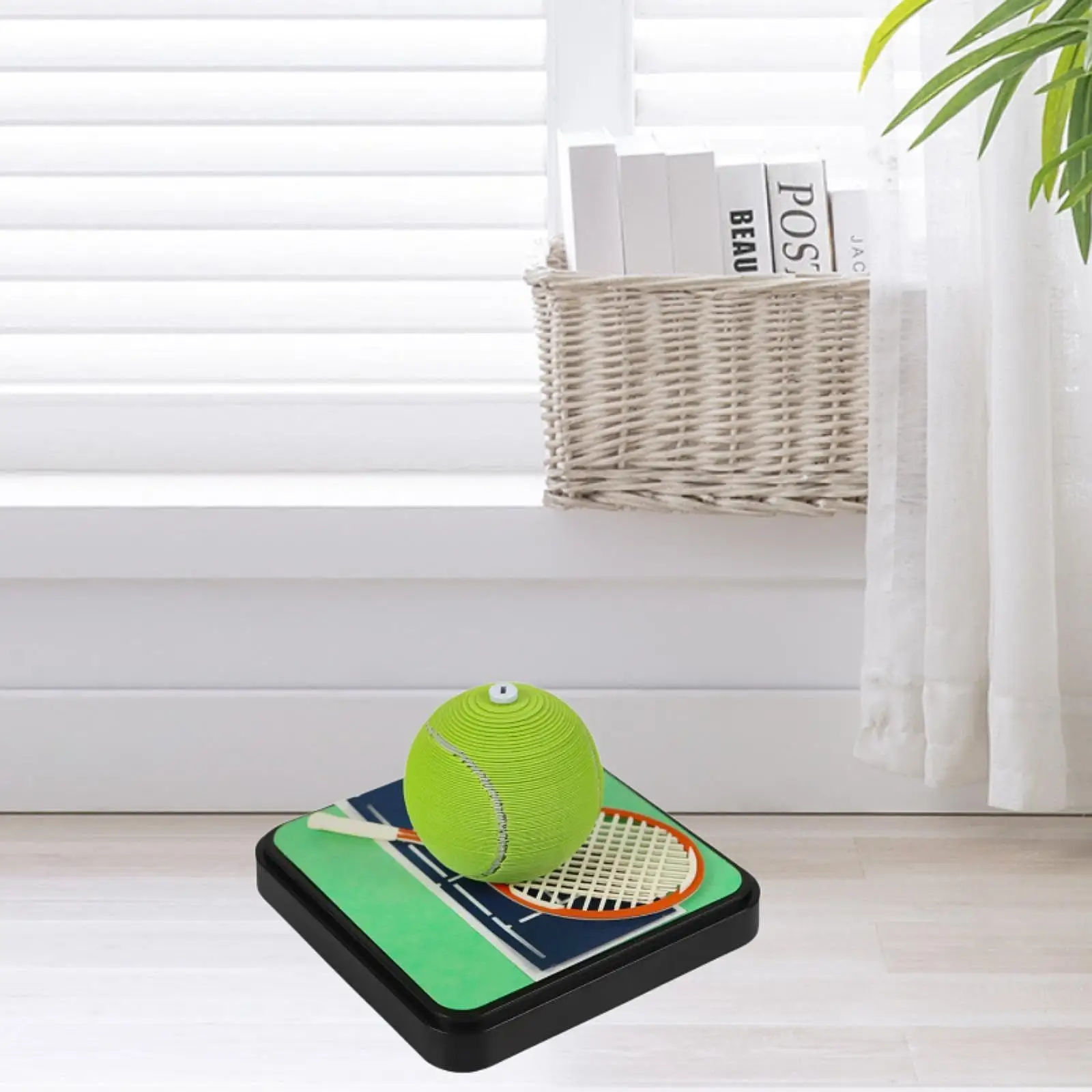 ปฏิทินตั้งโต๊ะ 3 มิติ รูปทรงลูกเทนนิส ปี 2025 พร้อมแผ่นจดบันทึกอเนกประสงค์ สำหรับวางบนโต๊ะหรือชั้นวางหนังสือ