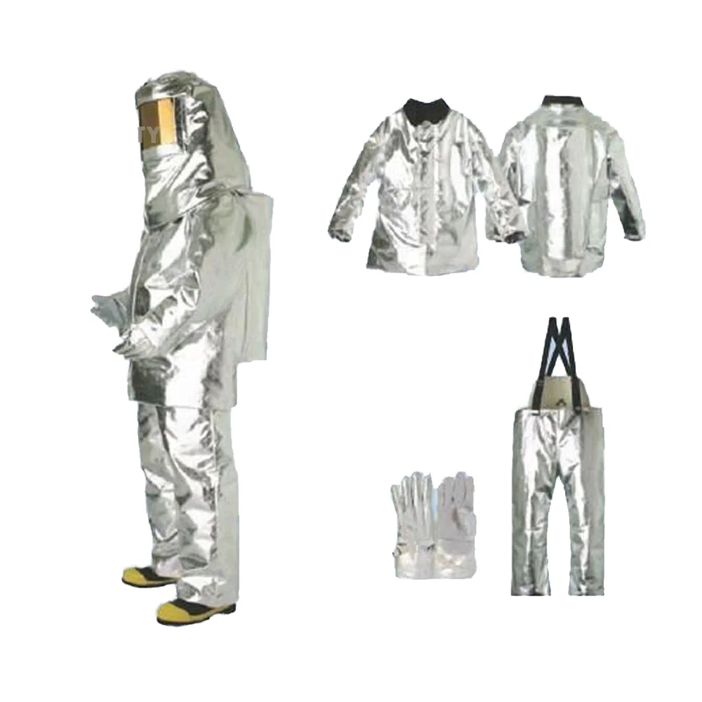 Heat-Resistant  1000 Degrees Anti-Radiation  Protective Aluminiumized Suit for High-Temperature Emergency Operation