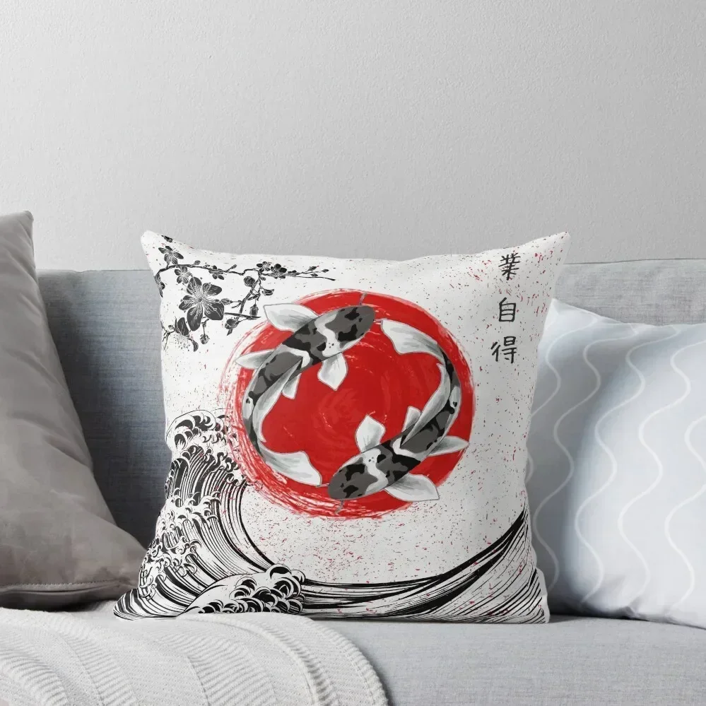 

Yin Yang Koi Art Throw Pillow Decorative Cushion Cover Christmas Covers For Cushions Christmas s Covers Cushions Cover pillow
