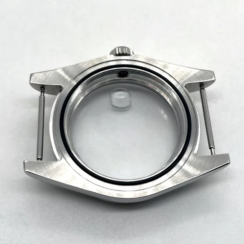 Imagen 2 del producto Neiton-caja de reloj plateada de 36mm/39mm, acero inoxidable 316L para movimiento Seiko NH35 NH34 NH36 NH38 Miyota 8215