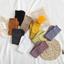2024 NEW Spring Autumn Thin Breathable Aloe Cotton Medium Sleeve Socks Women's Fashion Super Elastic Students' Feet Stockings