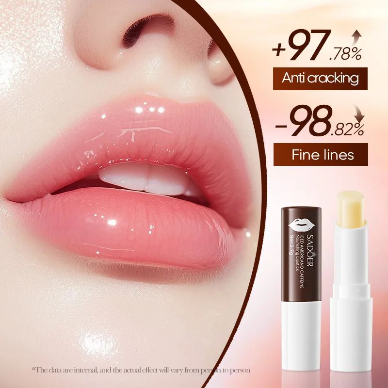 Ice Curry revitalisierender Koffein-Lippenbalsam, anti-trocken, rissig, tief nährend, Peeling, Aufhellung der Lippenfarbe, Unisex